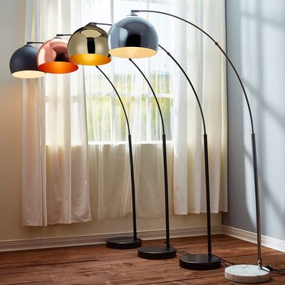 Versanora Modern Arc Floor Lamp Black Curved Modern Floor Lamp