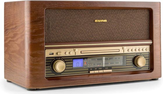 Old School Radio With Wood Finish