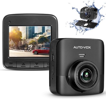 AutoVox Dual Dash Cam Front/Rear Dual Dash Cam With Small White Logo