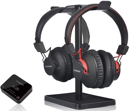 Dual Wireless Headphones On Stand