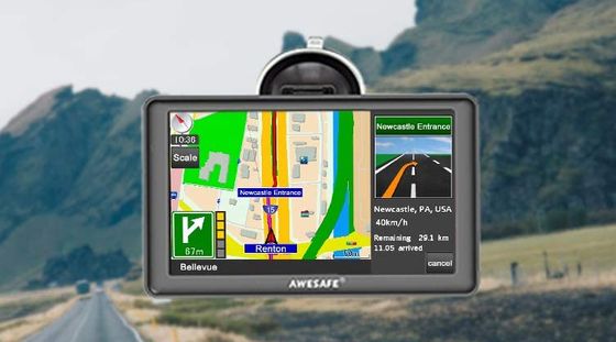 AWES Coach Sat Nav HD Screen Coach Sat Nav With Screen Border In Black