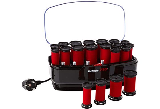 BaByliss Heated Hair Curler Set Heated Hair Curlers With Black Clips