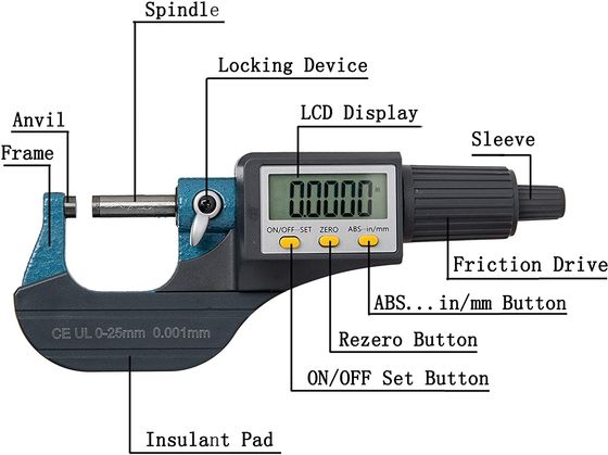 Digital Micrometer With Lock Lever