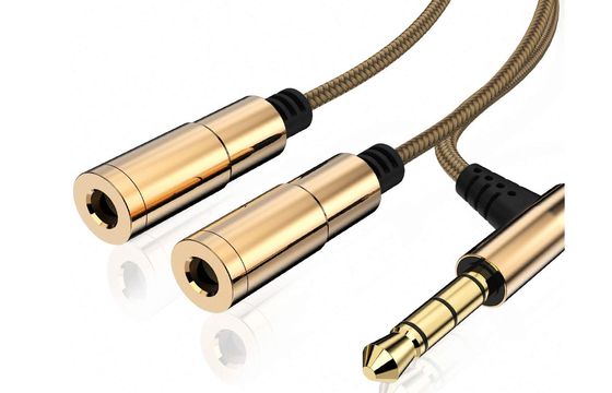 Dual Headphone Splitter Gold Plated