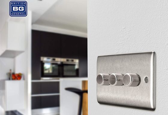 BG Triple Dimmer Light Switch 2-Way Polished Surface Triple Dimmer Light Switch
