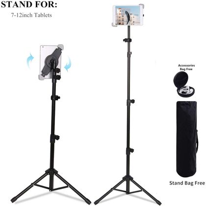 BNTTeam Tablet Tripod For iPad Tablet Tripod For iPad With Black Bag
