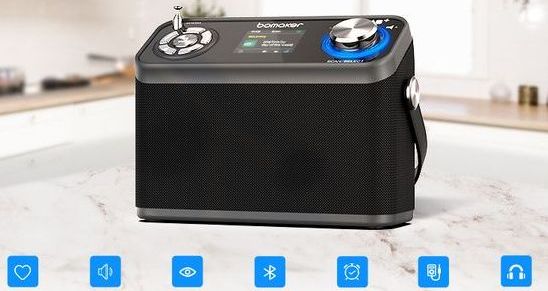 DAB+ Radio Bluetooth Speaker In All Black