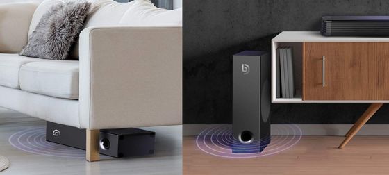 Soundbar With Subwoofer On Wooden Desk