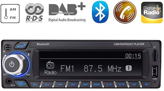 DAB Bluetooth Car Radio With Blue Back Light