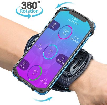 Jogging Phone Holder Rotating Blue Screen