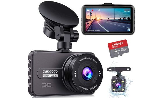 Carigogo Car Camera Recorder Car Camera Recorder With Red SD Card