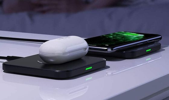 Black Wireless Charger On Desk