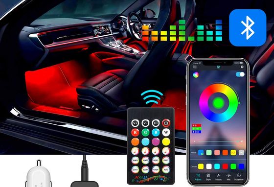 Clydek Car LED Strip Lights Blue And Red Car LED Lights