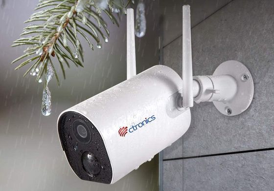 Battery IP Camera In Rainfall