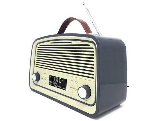 Vintage DAB Radio Alarm In Green Finish