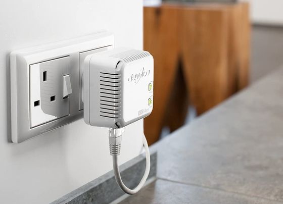 Wi-Fi Powerline Plugged In Wall