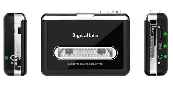 DigitalLife Cassette To CD Cassette To CD Walkman In Black Gloss