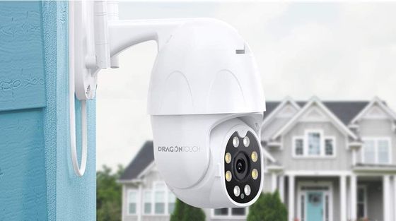 Dragon Touch HD PTZ Outdoor Dome Camera PTZ Outdoor Dome Camera With White Cable