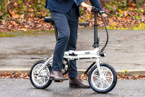 Folding Electric Bike With White Exterior