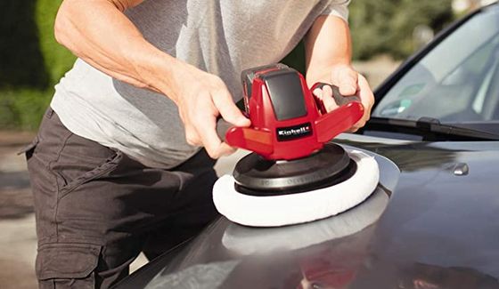 Orbital Car Polisher In Black And Red