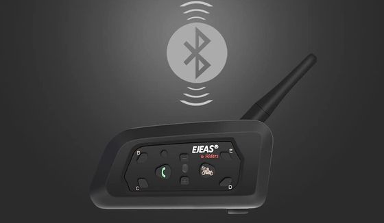 6 Rider Motorcycle Communication System Headset Motorcycle Communication System With Black Earpiece