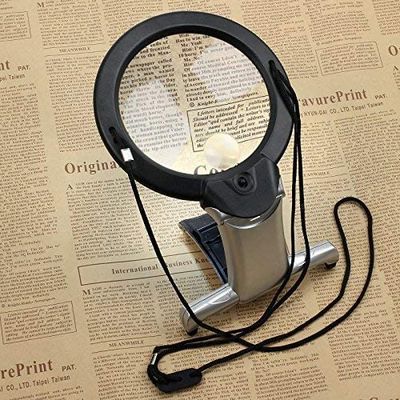 eSynic Reading Magnifier With LED Reading Magnifier Glass With Neck String