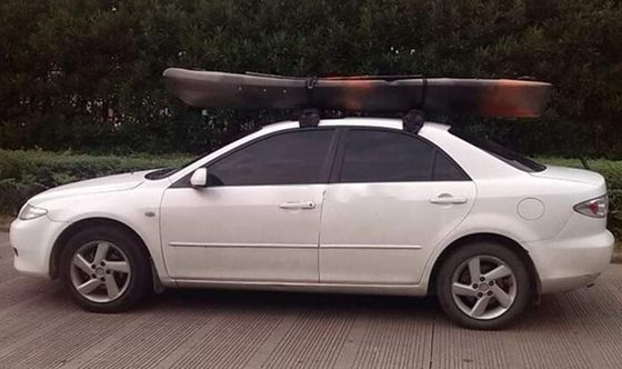 Roof Bar Pads For Kayak On White Car