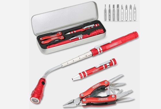 Fnova Magnetic Retriever Tool Kit Magnetic Retriever Tool Kit With Red Grips