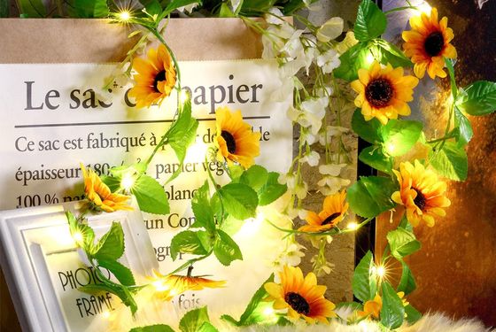 FRIEN Sunflower Fairy Lights Sunflower Dangling Fairy Lights In Yellow