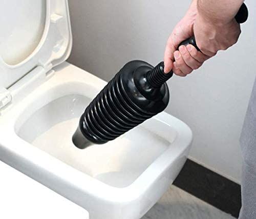 Heavy-Duty Toilet Plunger All Black