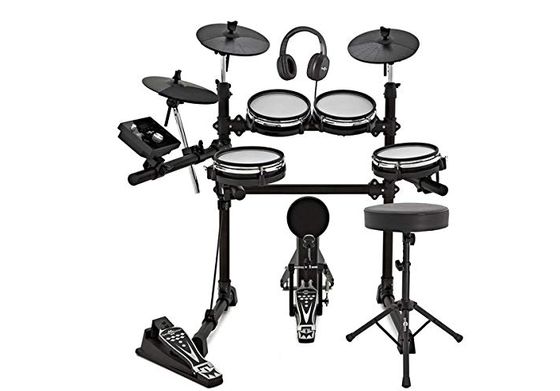 E Drum Kit With Black Headset