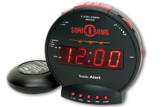 Sonic Extra Loud Bedside Alarm Extra Loud Bedside Alarm Clock In All Black