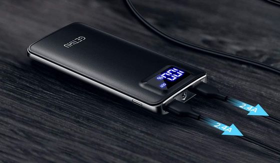 GETIHU Power Bank Black Power Bank With LCD Screen