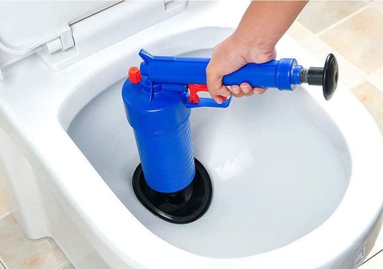 Pressure Toilet Plunger With Trigger In Blue