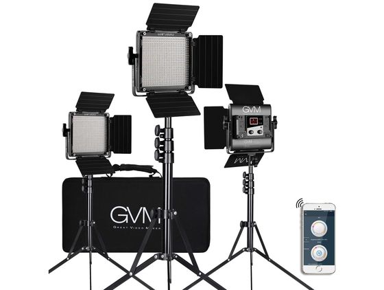 Studio Lighting Kit With Black Exterior