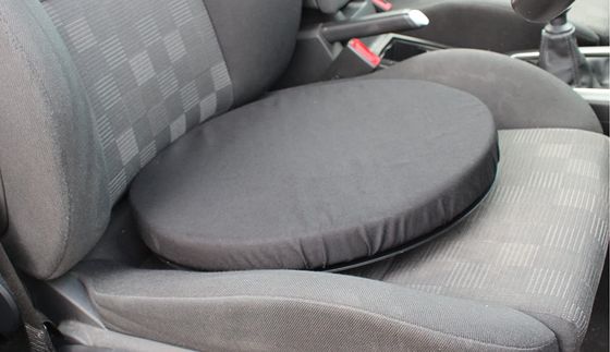 Swivel Pad For Car In Grey Textile