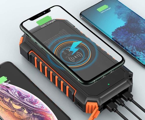 Hiluckey Solar Charger Black Solar Charger With Side Grips