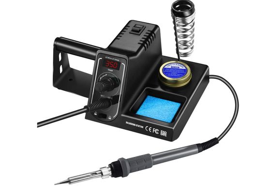 Black Soldering Iron Station With Raised Stand