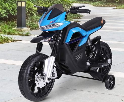 Homcom Childrens Motorised Bike Childrens Motorised Bike With Black Saddle