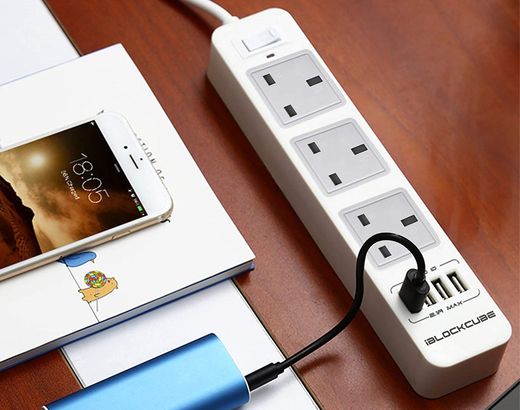iBlockCube 5m Extension Lead iBlockCube 5m Extension Lead In White Finish