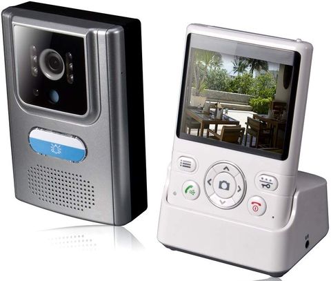 iCreation Wireless Video Entry Video Entry Phone Screen On White Stand