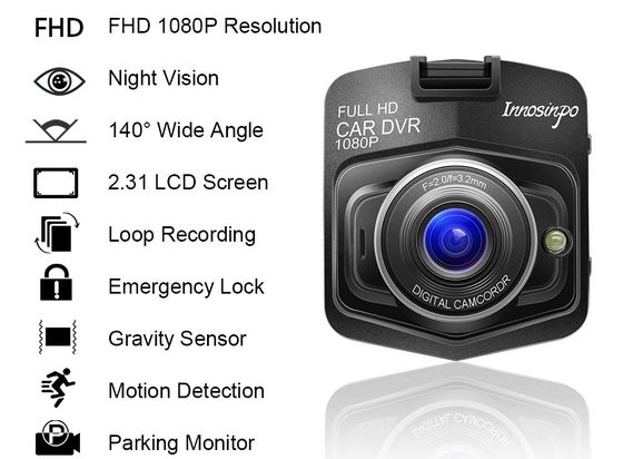 Mini Dash Cam With Night Vision And Black Exterior