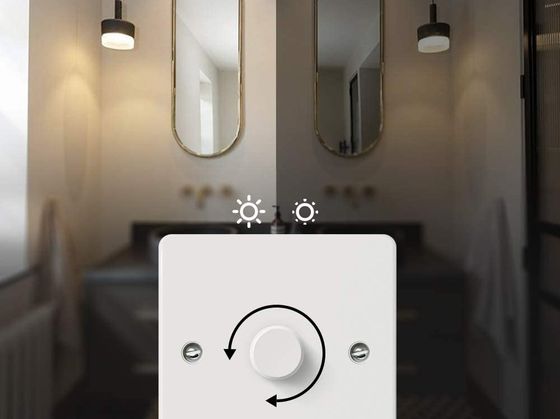 On/Off Rotary LED Dimmer Switch In White