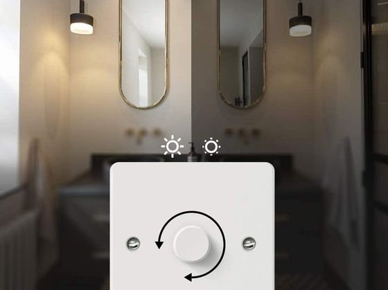 iOlloi LED Dimmer Switch On/Off Rotary LED Dimmer Switch In White
