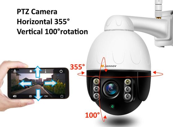 Jennov CCTV Dome Camera PTZ Outdoor CCTV Dome Camera With White Bracket