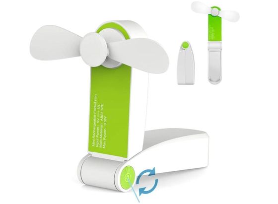 Mini Hand Fan USB In Green Finish