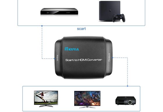 KUYiA Scart Converter Adapter Scart Converter Adapter In Black Finish
