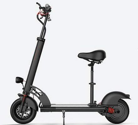 Fold-Up E-Scooter In Bright Red