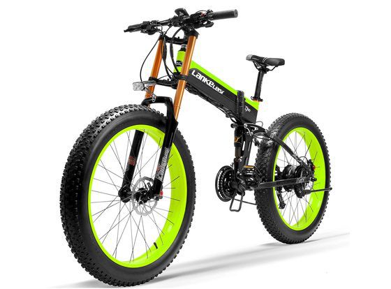 Get Lankeleisi Now Fat Tyre E-Bike With Yellow Frame