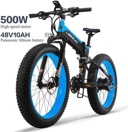 E-Bike MTB With Black Folding Frame